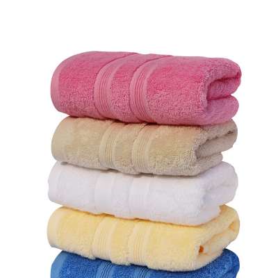 hotel wholesale Absorbent solid color towel 100% cotton face bath custom towel